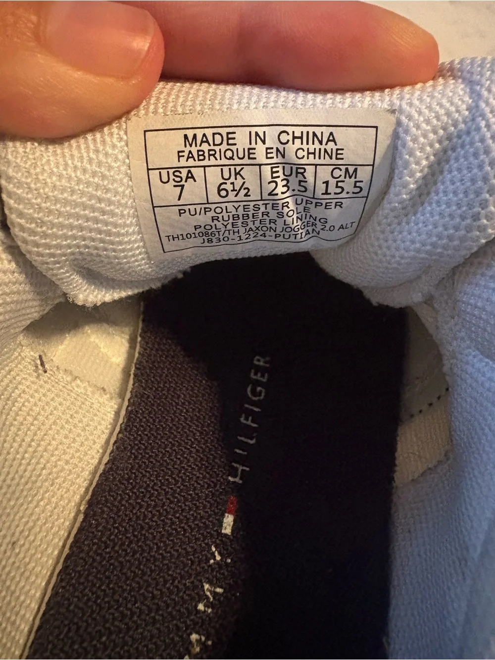 Tommy Hilfiger Kids White Sneaker with Red & Navy Details